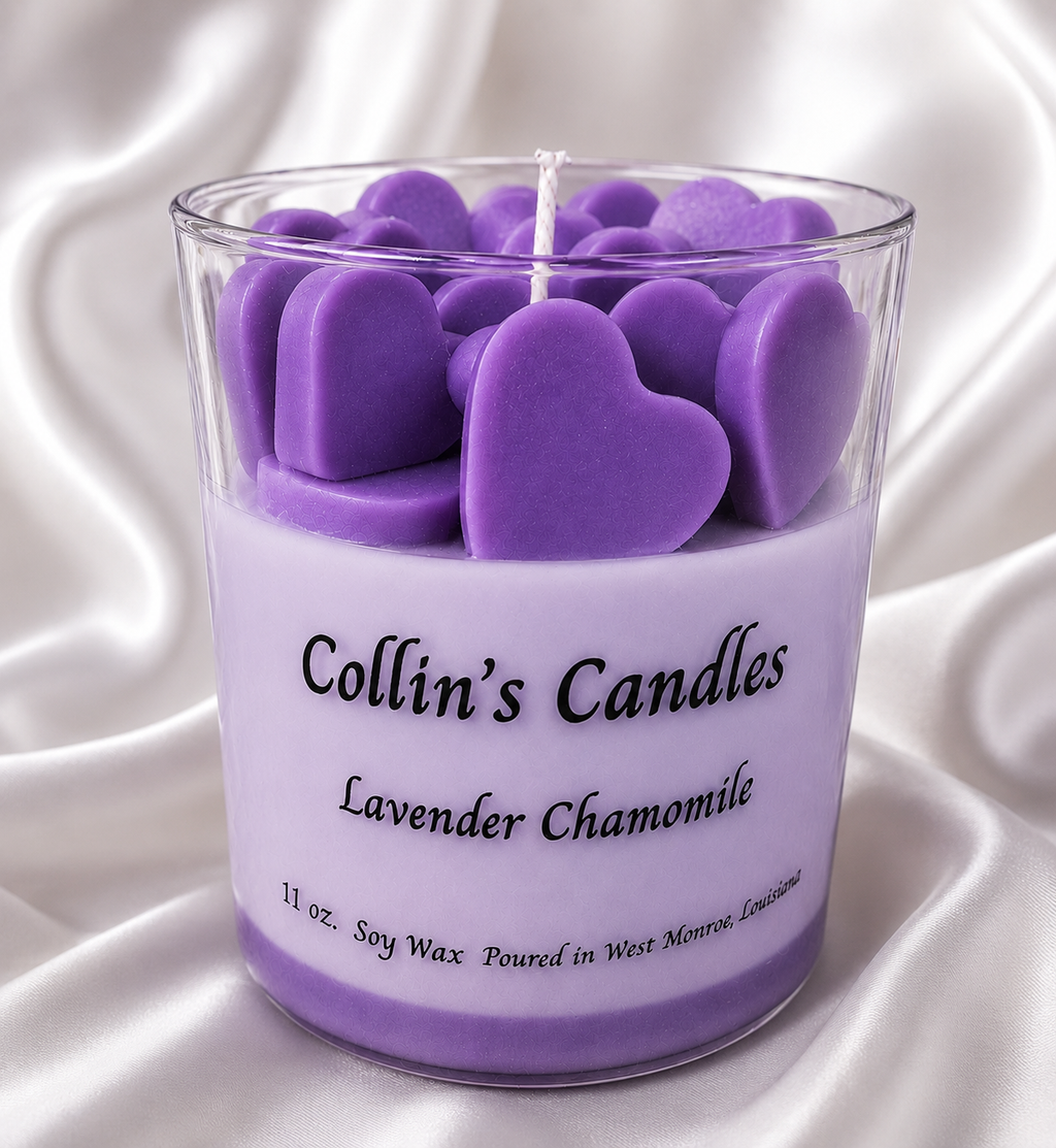 Soy wax candle. Lavender and Chamomile. 11 oz.
