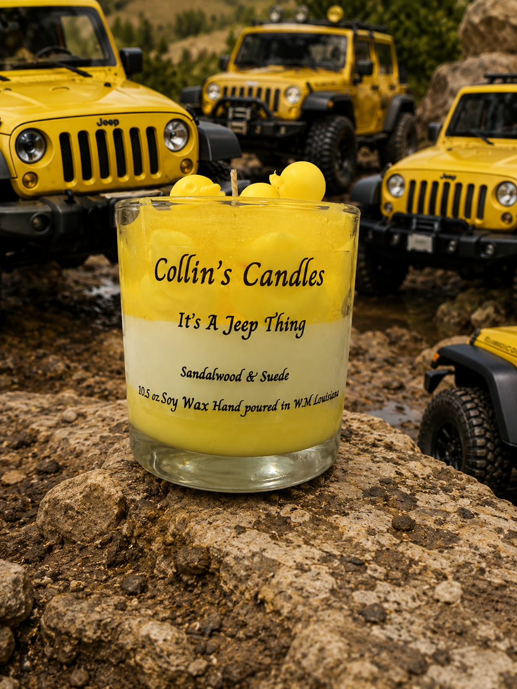 It’s a Jeep Thing – Sandalwood & Suede | 10.5 oz. Soy Wax Candle