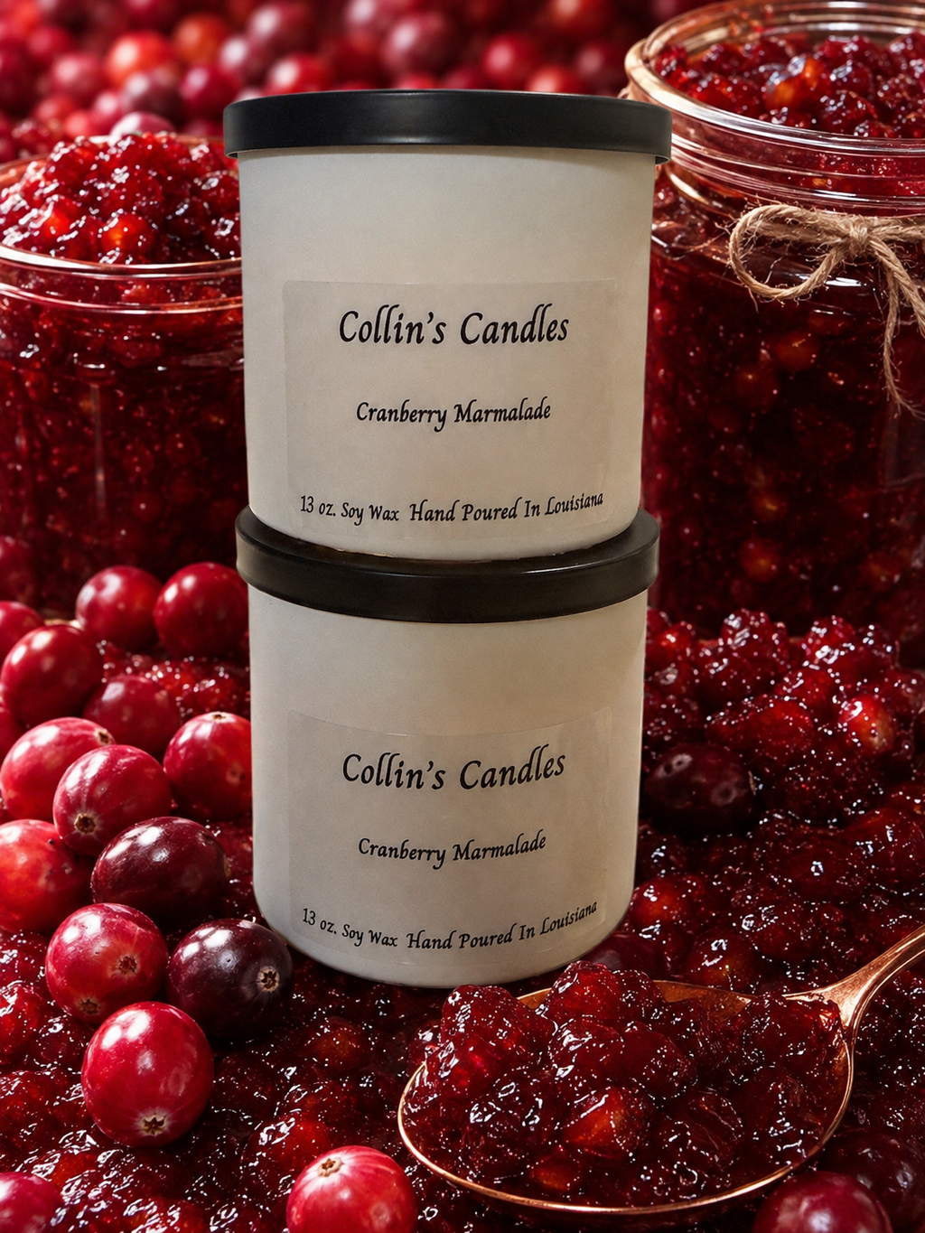 Cranberry Marmalade – 13 oz Hand-Poured Soy Wax Candle