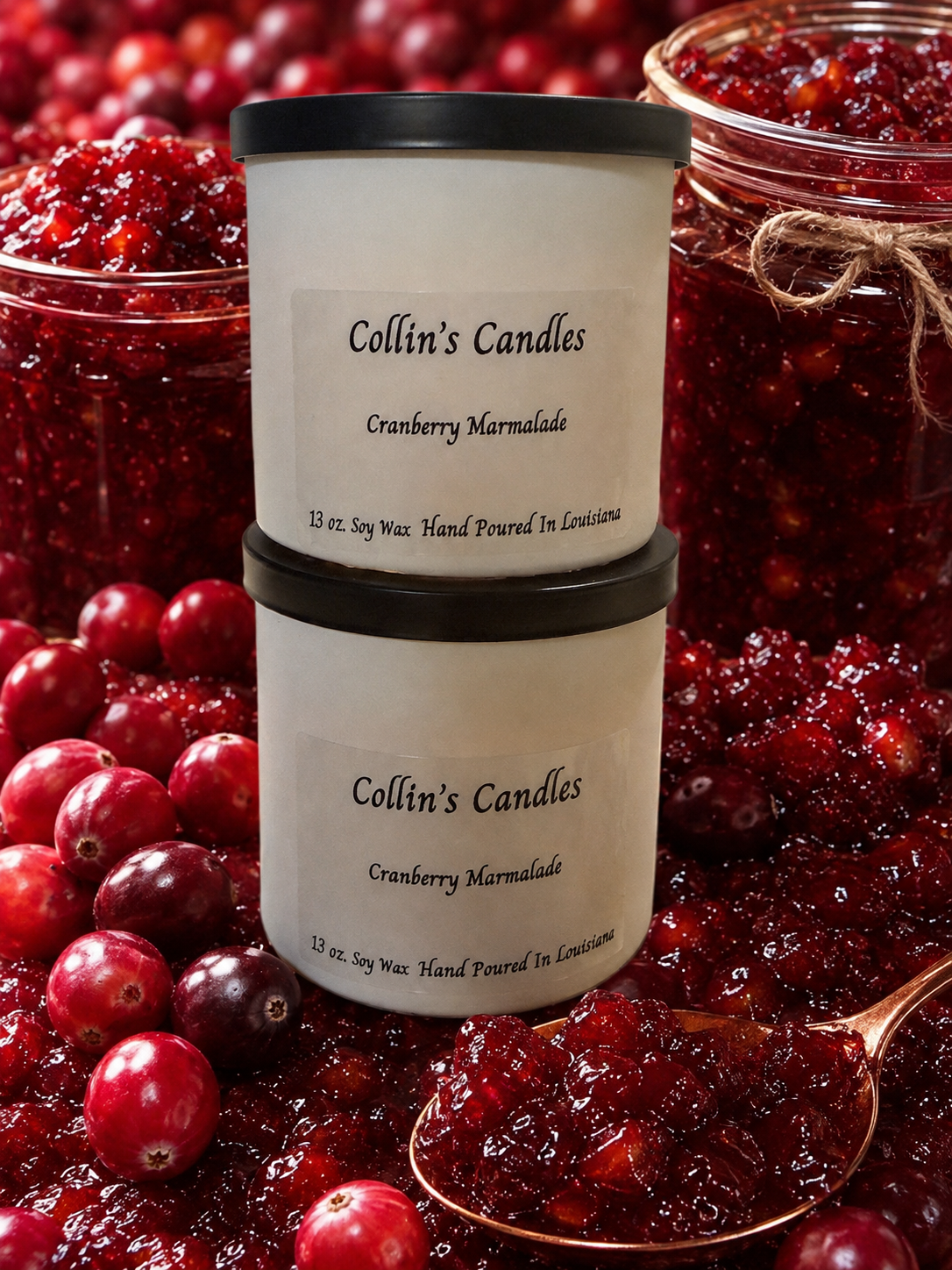 Cranberry Marmalade – 13 oz Hand-Poured Soy Wax Candle