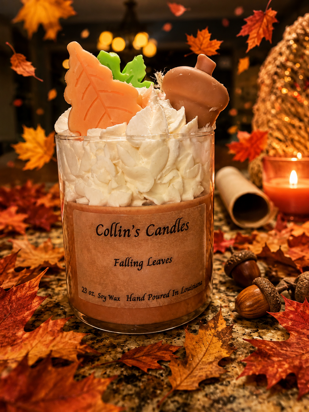 Falling Leaves – 23 oz. Hand-Poured Soy Wax Candle