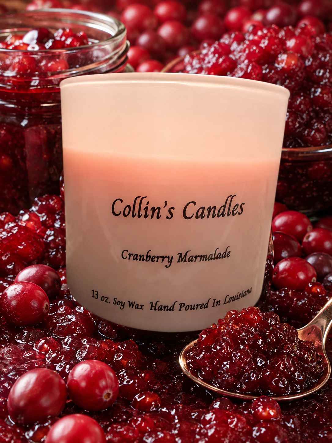 Cranberry Marmalade – 13 oz Hand-Poured Soy Wax Candle