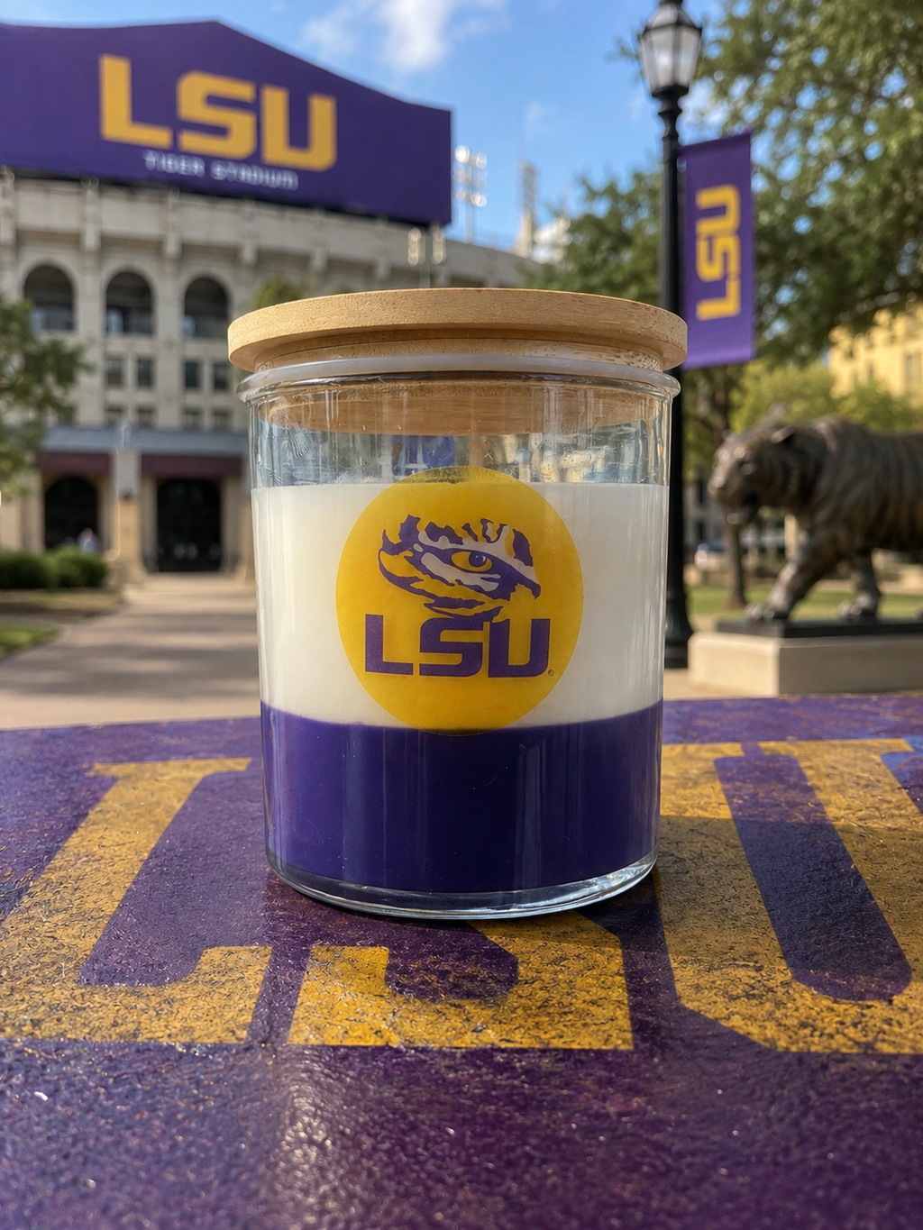LSU candle