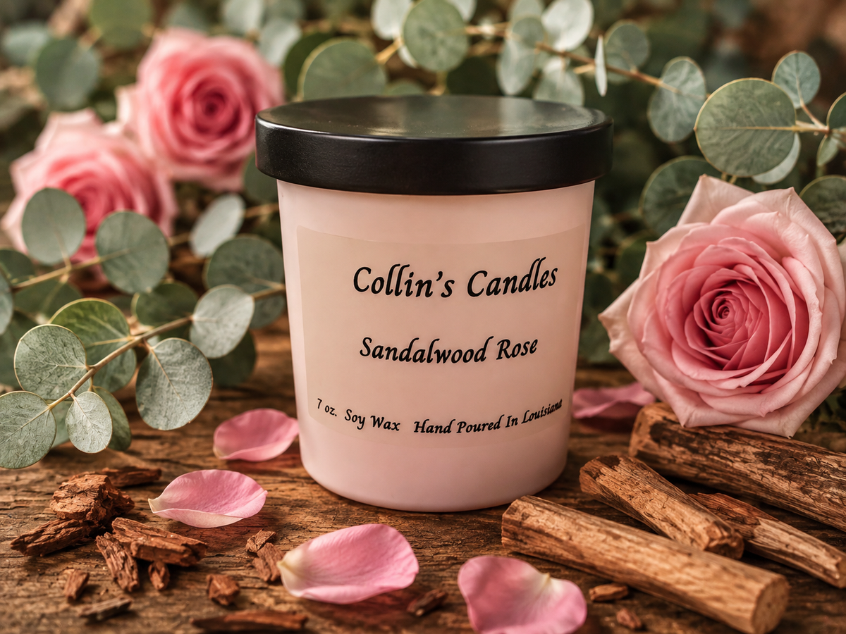 7 oz. Sandalwood Rose Soy Wax Candle