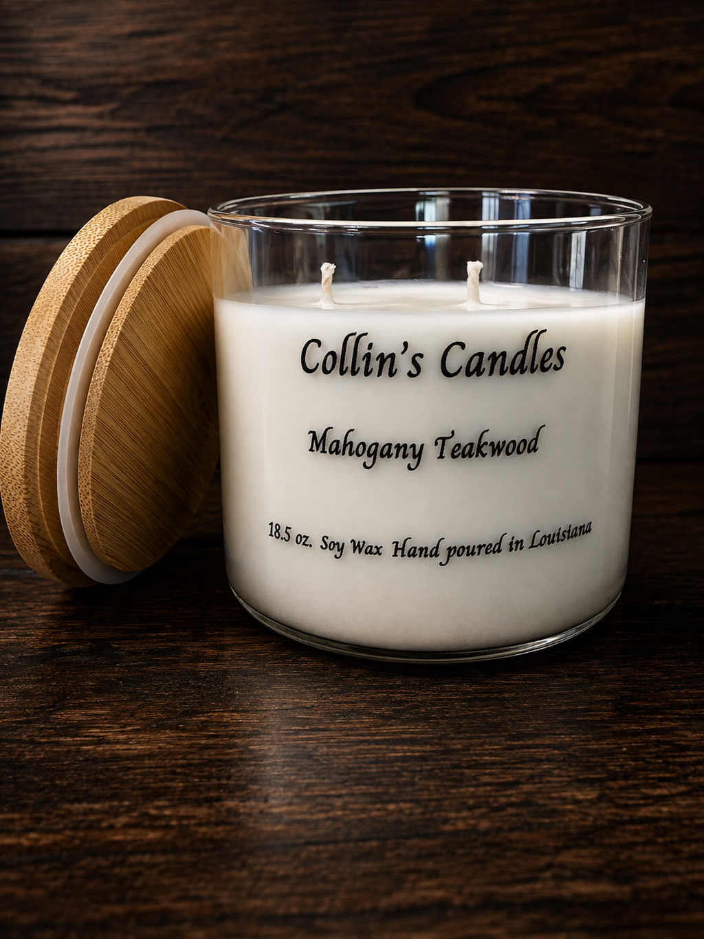 Mahogany Teakwood – 18 oz. Hand-Poured Soy Wax Candle