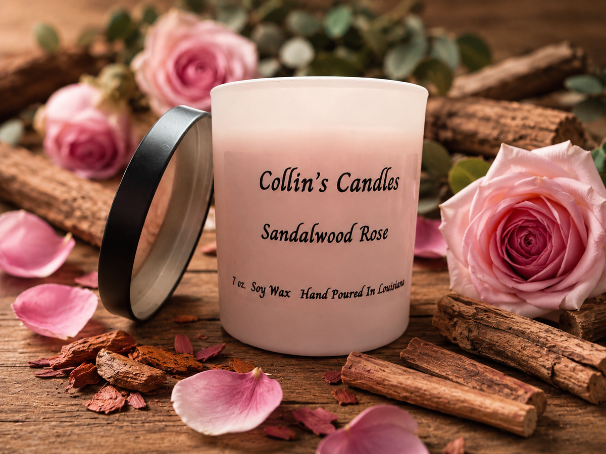 7 oz. Sandalwood Rose Soy Wax Candle