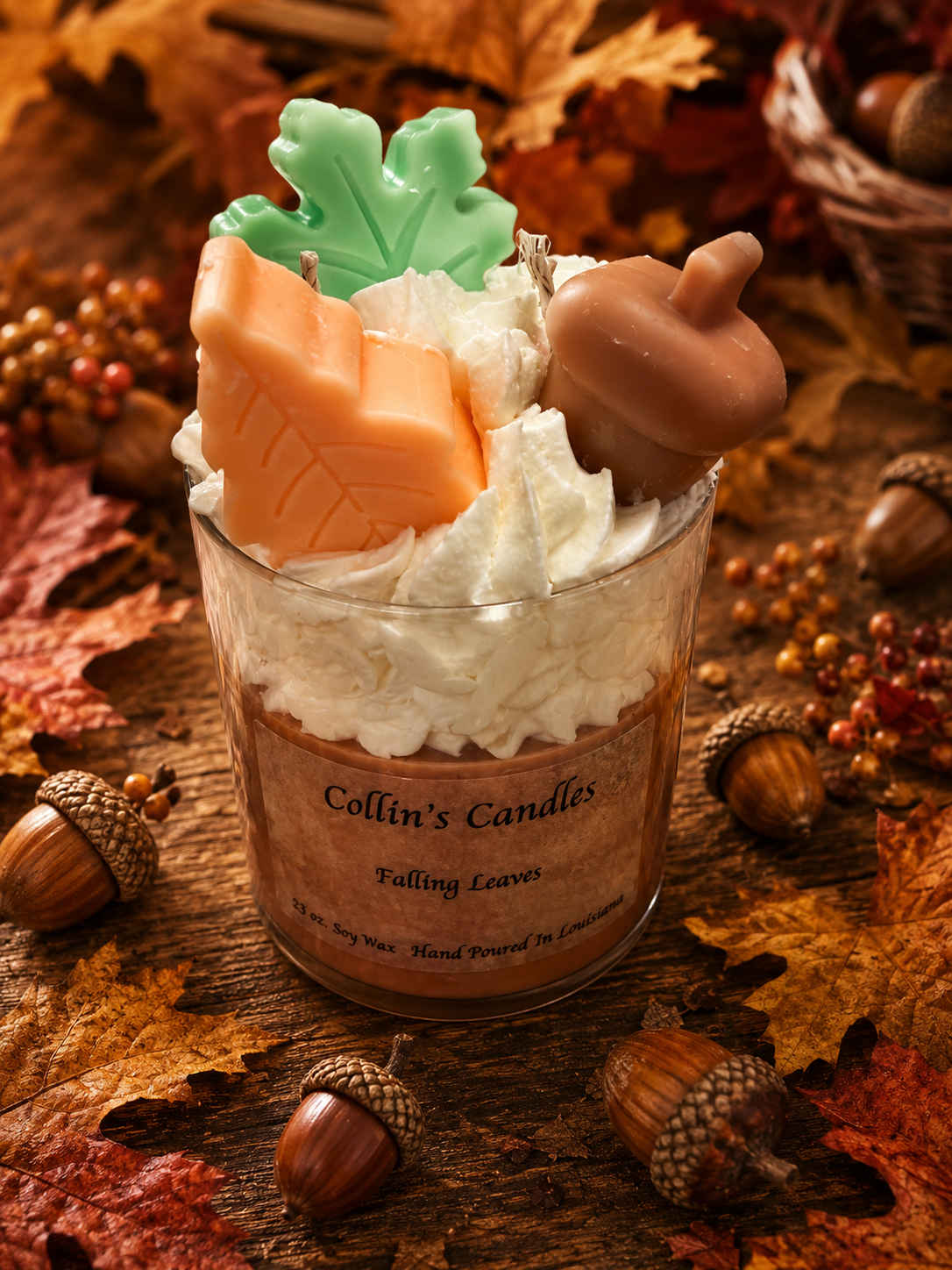 Falling Leaves – 23 oz. Hand-Poured Soy Wax Candle