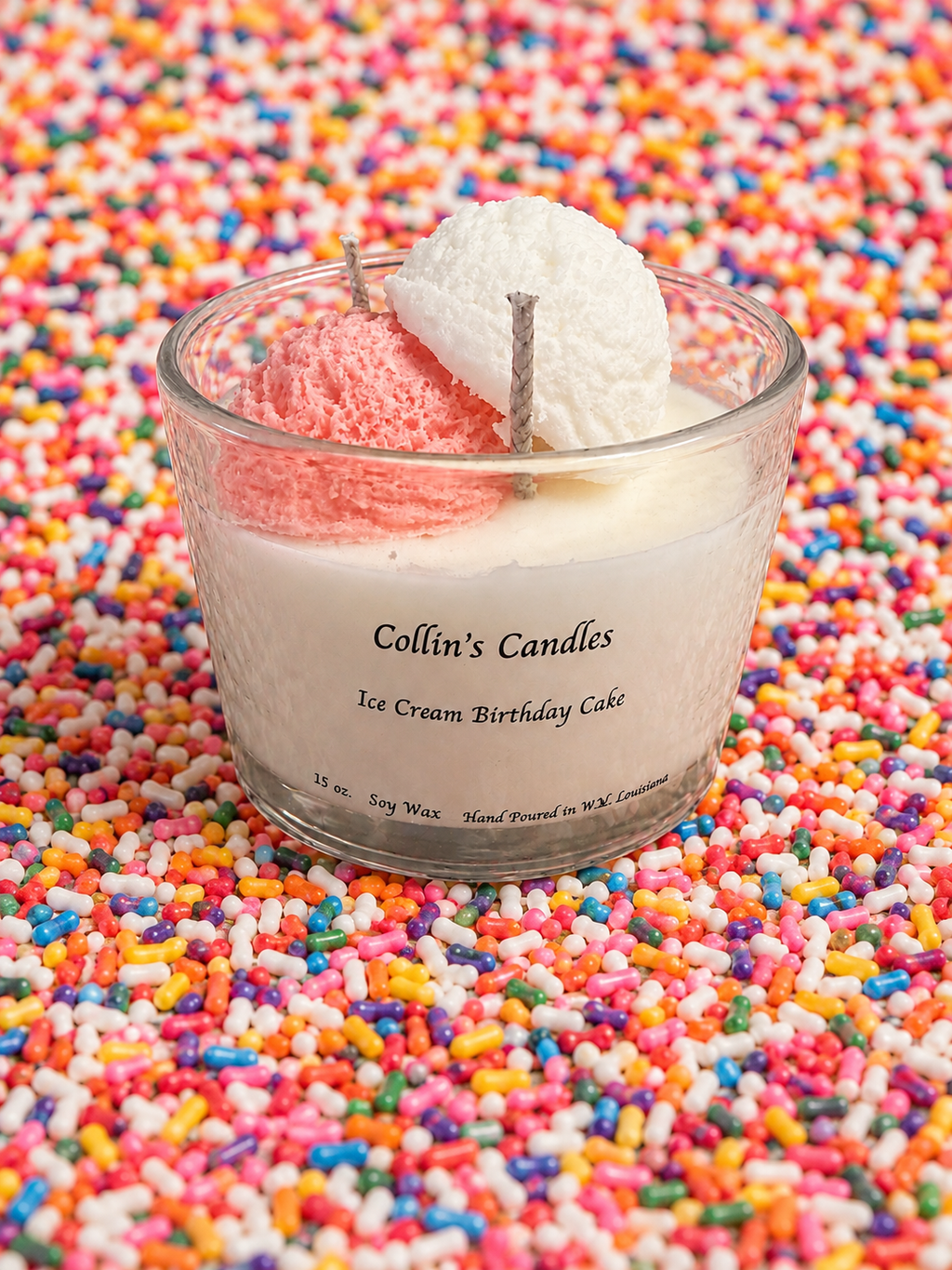Birthday cake soy candle 15 oz. Candle.