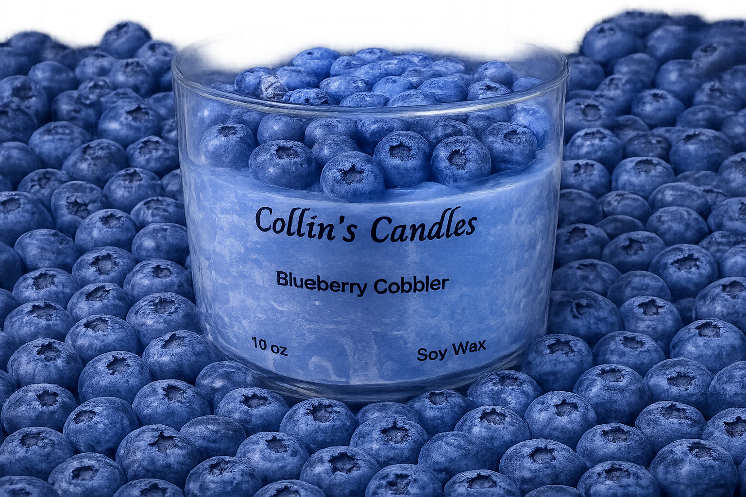 Blueberry soy wax candle