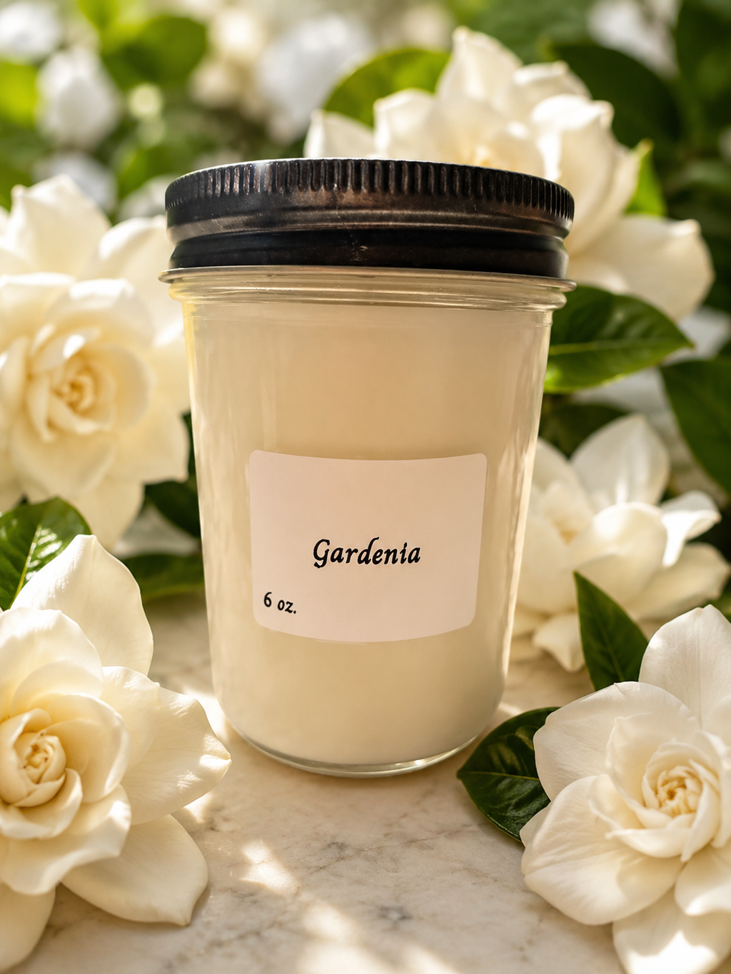6 oz. Mason jar soy wax candles. Multiple scents available.