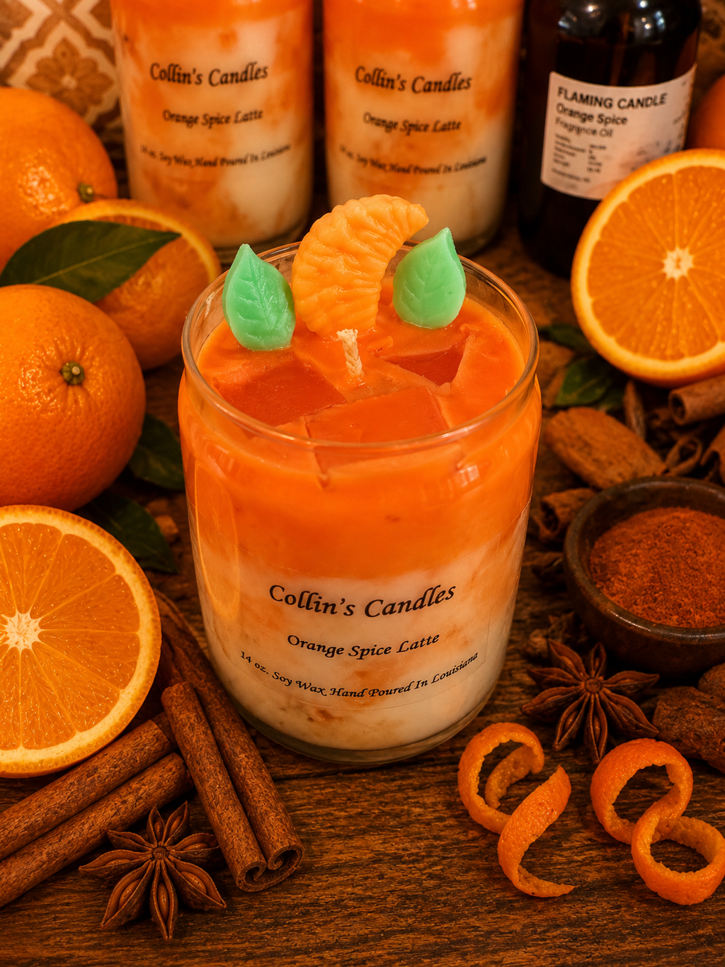 🍊 14 oz. Spiced Orange Latte Soy Wax Candle